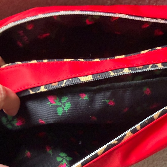 Betsey Johnson Red Heart Quilted Cosmetic Bag - Picture 3 of 9
